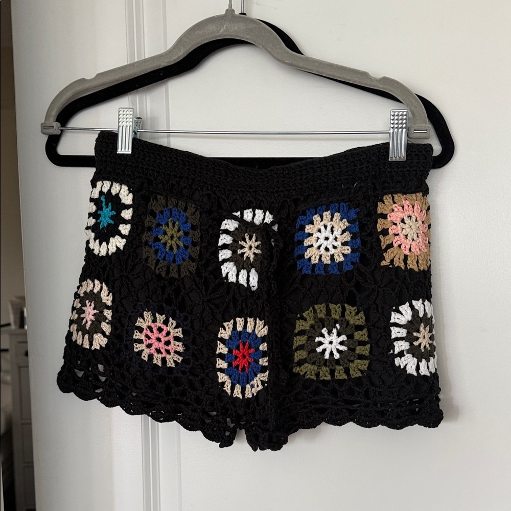 India Boutique Multicolor Crochet Women Shorts